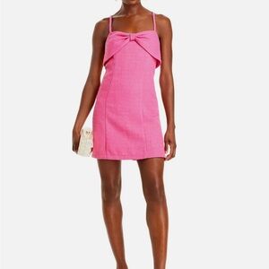 Aqua Tweed Pink A-line dress
